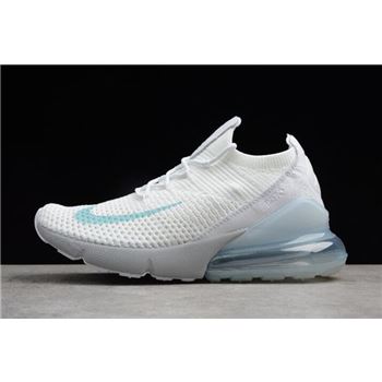Nike Air 270 Flyknit White Bule Men's and Women's Size Running Shoes AO1023-100