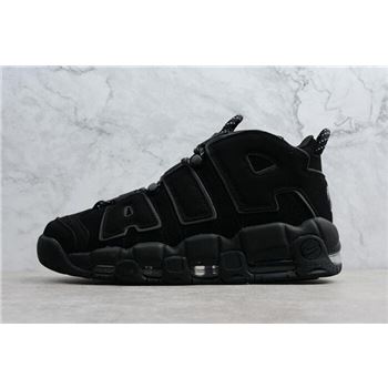 Nike Air More Uptempo Triple Black Men's Size Shoes 414962-004