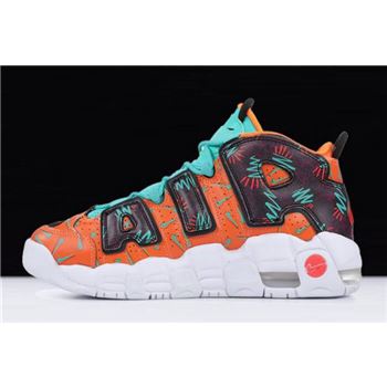 Nike Air More Uptempo What The 90s Total Orange/Black-Hyper Jade-Bordeaux AT3408-800