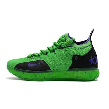 Kevin Durant's Nike KD 11 Green/Black-Purple For Sale