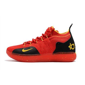 Men's Nike KD 11 University Red/Black-Yellow Basketball Shoes
