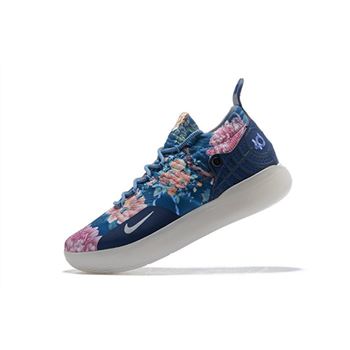 Men's Nike KD 11 Floral Blue Basketball Shoes For Sale