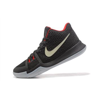 Glow in the Dark Nike Kyrie 3 Black Red Men's Basketball Shoes