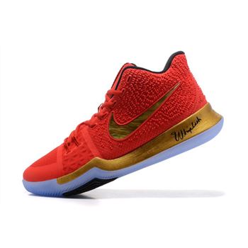 Kyrie Irving Nike Kyrie 3 Red/Metallic Gold-Black Basketball Shoes Hot Sale