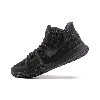 Latest Nike Kyrie 3 Triple Black Marble Men's Basketball Shoes 852396-005