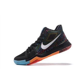Men's Nike Kyrie 3 BHM Multi Color Basketball Shoes