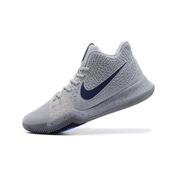 Men's Nike Kyrie 3 Cool Grey/Anthracite-Polarized Blue Basketball Shoes 852395-001