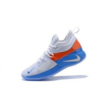 Nike PG 2 White Orange Blue Men's Basketball Shoes