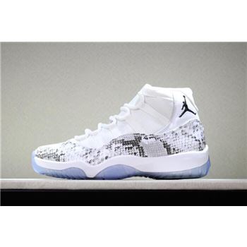 2018 New Air Jordan 11 White Snakeskin Men's Size Shoes
