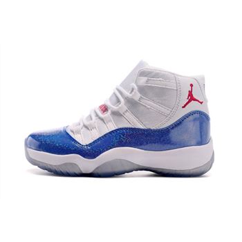 New Air Jordan 11 GS White Blue Pink Basketball Shoes