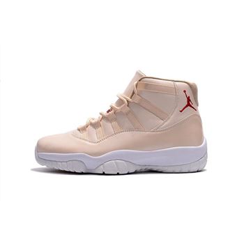 New Air Jordan 11 Maroon Light Pink/White Basketball Shoes