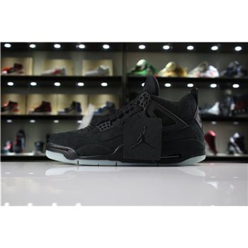 KAWS x Air Jordan 4 Retro Black/Black-Clear Glow 930155-001 Men's Shoes