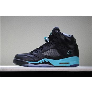 New Air Jordan 5 Black Green Men's Basketball Shoes