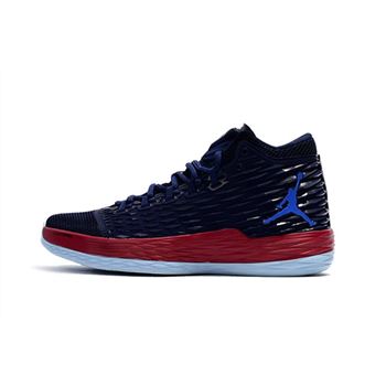Carmelo Anthony's Jordan Melo M13 Knicks Midnight Navy/Gym Red-Blue For Sale