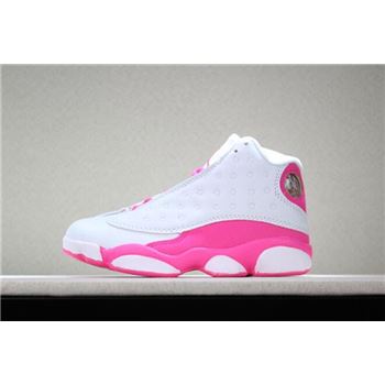 Kid's Air Jordan 13 Vivid Pink Pink White Shoes
