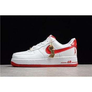Mens and WMNS Nike Air Force 1 Retro CT16 QS White Red AQ4226-126
