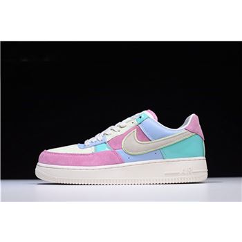 Men's and Women's Nike Air Force 1 Low Easter Egg Ice Blue/Sail-Hyper Turquoise-Barely Volt AH8462-400