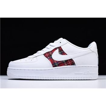 Nike Air Force 1 '07 LV8 Flannel White Red Black For Sale