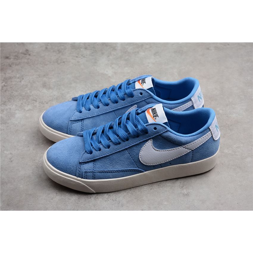 blue nike blazers low