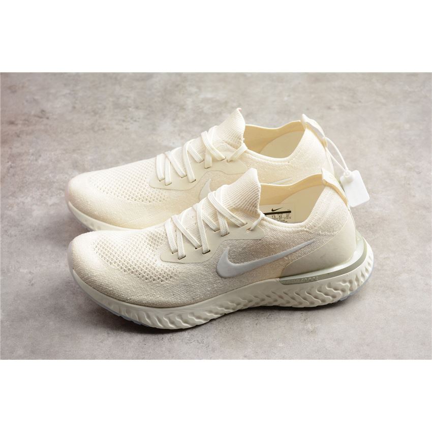 Nike Epic React Flyknit Light Cream Running Shoes AQ0070-201, Nike ...